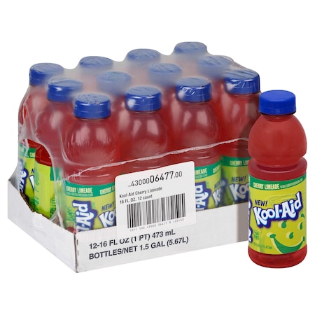 Kool-Aid Beverage Cherry Limeade Ready To Drink 16 fl. oz., PK12 10043000064778
